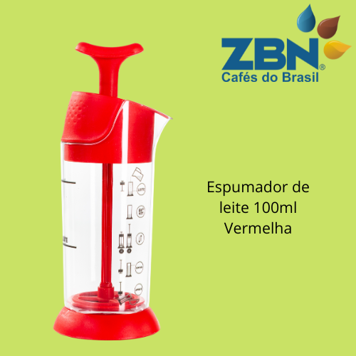 PRESSCA ESPUMADOR DE LEITE 100ml - VERMELHA