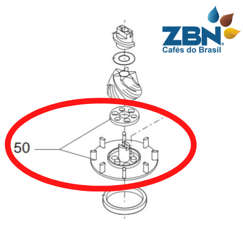 SUPORTE DA FRESA LAMINA AÇO MOINHO VERT. SAECO/GAGGIA 149188750