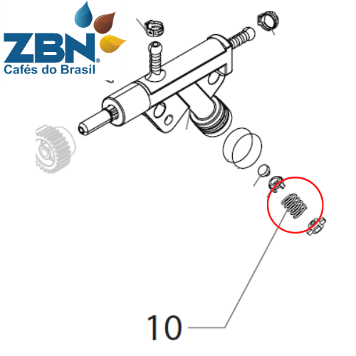 MOLA DA VALVULA DO REGISTRO DE FLUXO GAGGIA/SAECO BESANA/XSMALL - 11008077