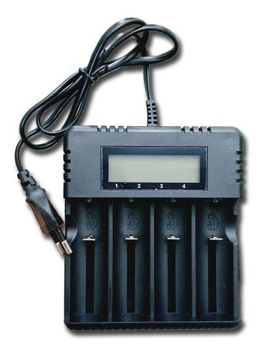 Carregador Quadruplo Lcd Bateria 18650, 16340, 14500, 26650