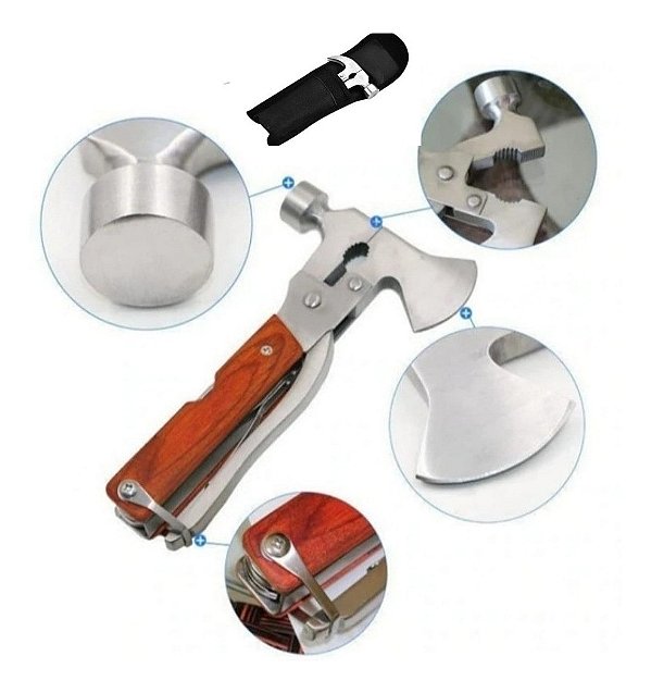 Martelo Alicate Multi Funções Canivete Faca E Abridor