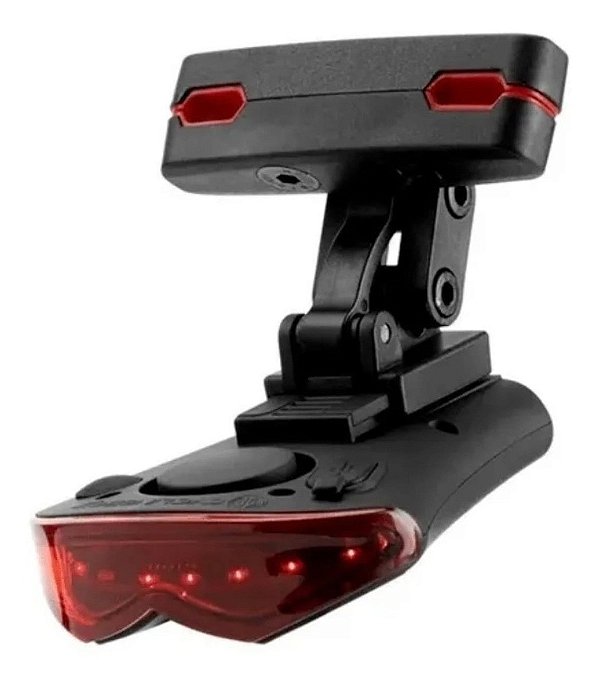 Lanterna Traseira D/ Bike Sem Fio C/ Alarme Controle Remoto
