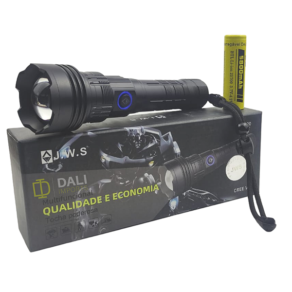 Lanterna Tática Led Cree V3 Longo Alcance Original Jws Usb