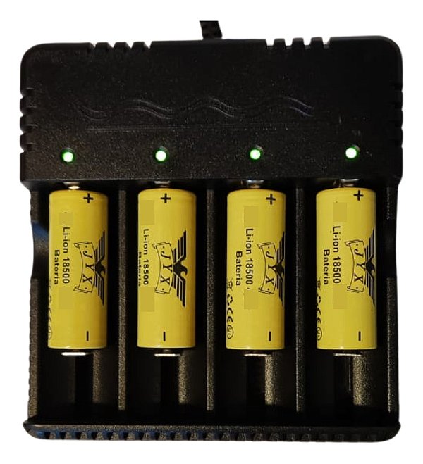 Kit 4 Baterias 18500 3,7v 1200mah Li-ion