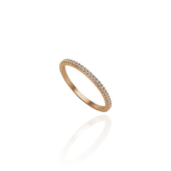 Aliança Slim Diamantes