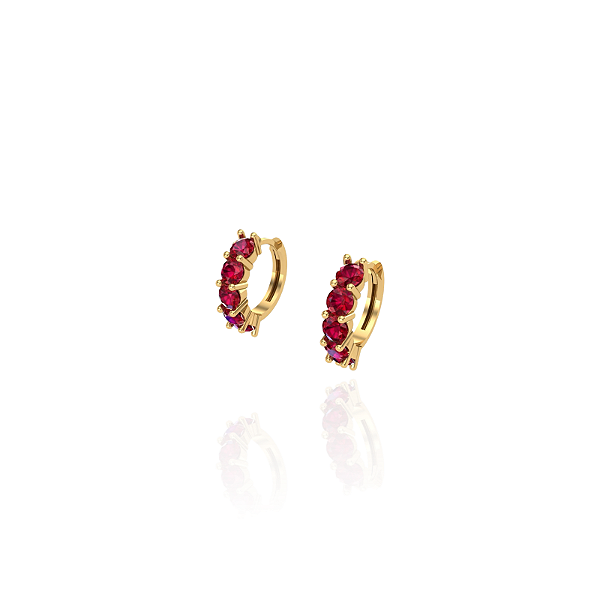 Brinco Argola Rubis