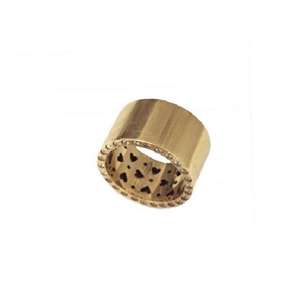 Anel Clássico Diamantes Laterais