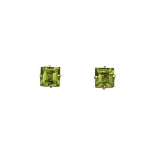 Brinco Stud Peridoto Carré