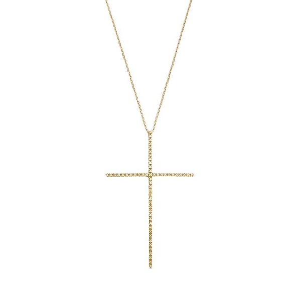 Colar Cruz Diamantes