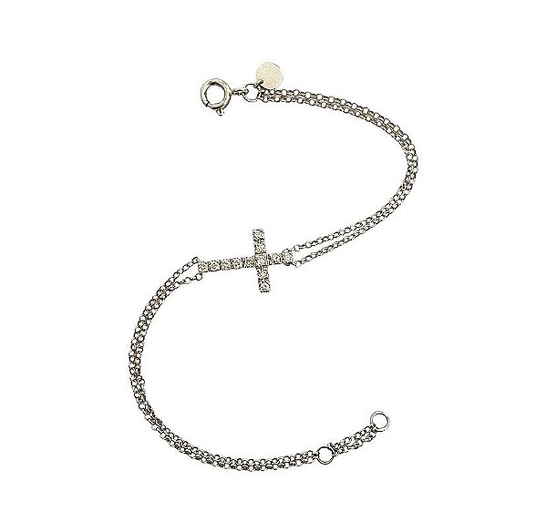 Pulseira Cruz Diamantes