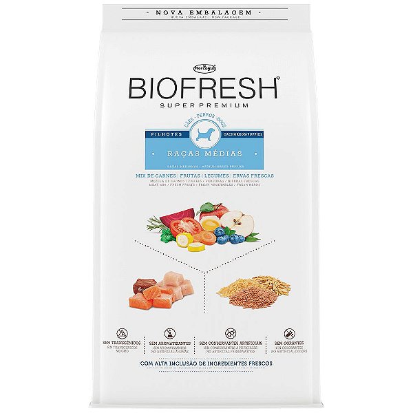 Ração Biofresh Para Cães Filhotes de Raças Médias