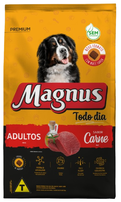 Magnus Premium Todo Dia Cães Adultos Carne 10,1Kg