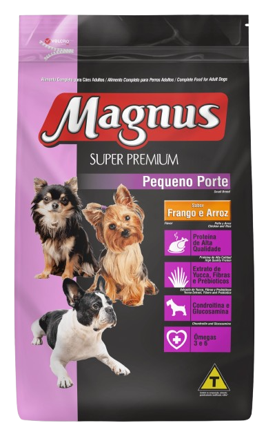 Magnus Super Premium Cães Adultos Pequeno Porte Frango e Arroz 10,1Kg