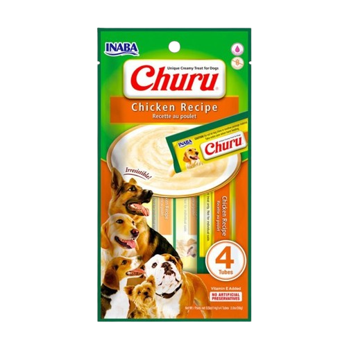 Petisco Churu Frango para Cães - Pacote 4 Tubos de 14g