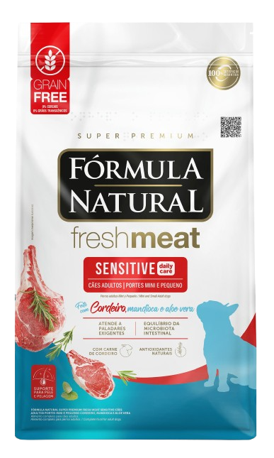 Ração Fórmula Natural Fresh Meat Sensitive Cão Mini Pequeno 10,1Kg