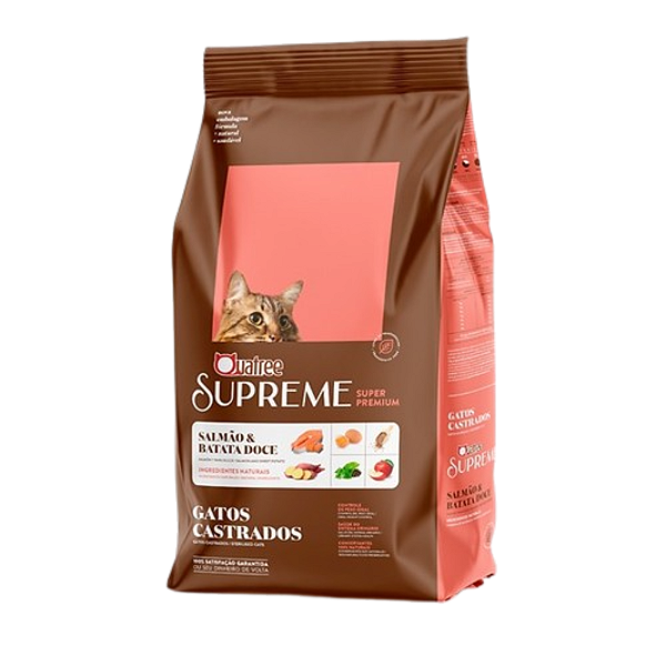 Ração Quatree Supreme Gatos Castrados Salmão