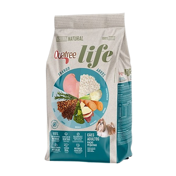 Ração Quatree Life Cães Adultos Raças Pequenas Frango 10,1Kg