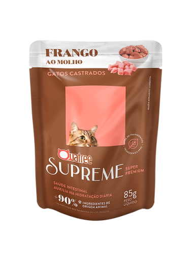 Sache Quatree Supreme Gatos Castrados Frango 85g