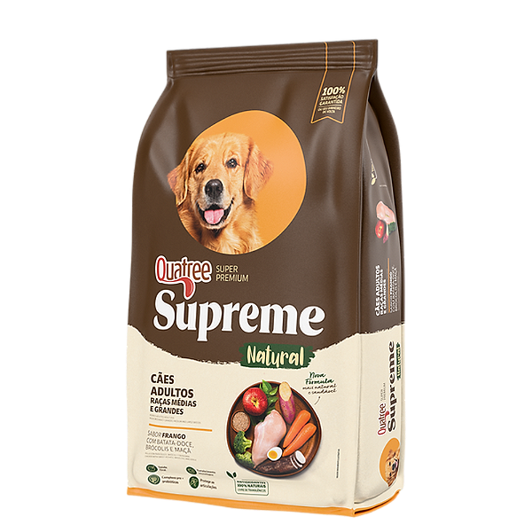 Ração Quatree Supreme Cães Adultos Médios e Grandes 15Kg