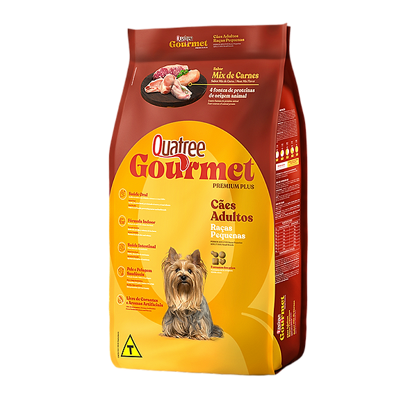 Ração Quatree Gourmet Cães Adultos Pequenos 10,1Kg
