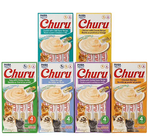 Petisco Churu para Gatos 56g - Pacote 4 Tubos de 14g