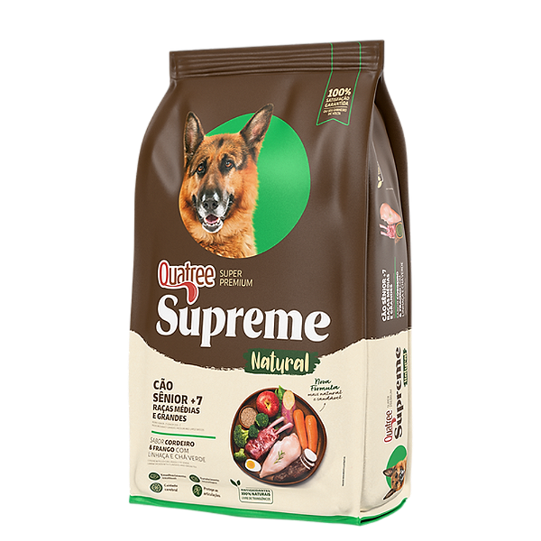 Ração Quatree Supreme Cão Senior +7 Médios e Grandes 15Kg