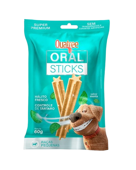 Sticks Quatree para Cães Raças Pequenas Menta 450g