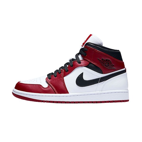 Air Jordan 1 Mid Chicago White Heel