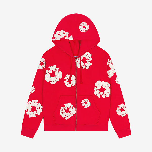 Moletom Denim Tears Cotton Wreath Zip Vermelho