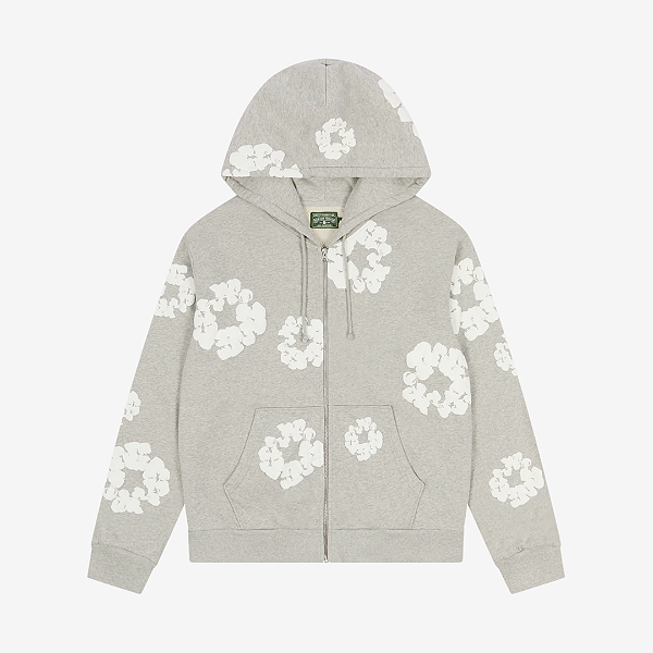 Moletom Denim Tears Cotton Wreath Zip Cinza