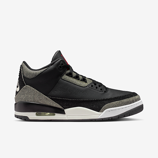 Tênis Air Jordan 3 Retro Levi’s Black Preto