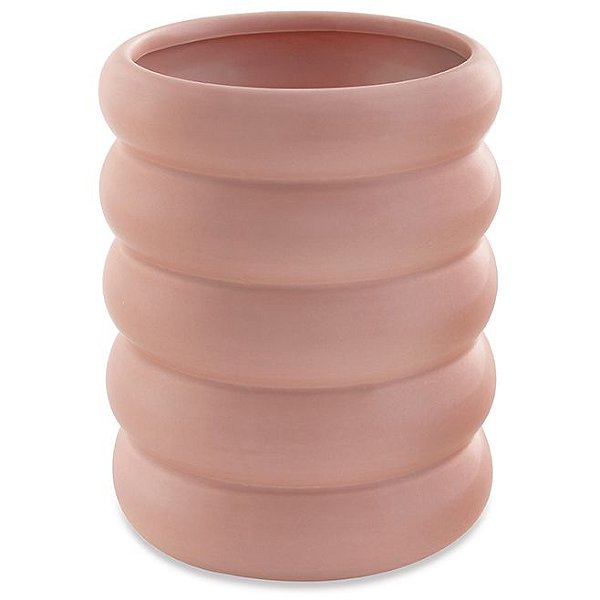 Cachepot ondas rose em ceramica M