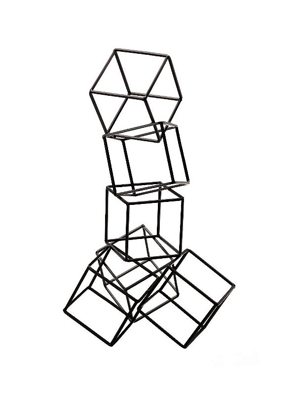 Escultura multi formas Preta