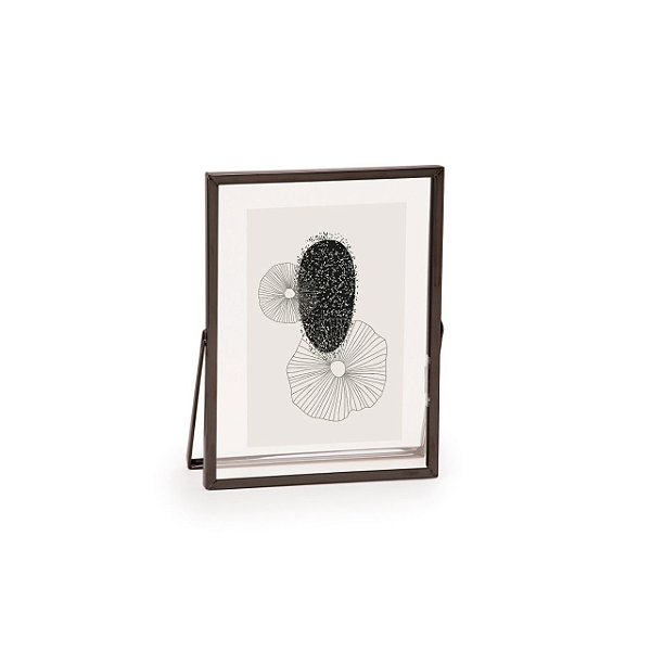 Porta retrato em metal Preto 10x15