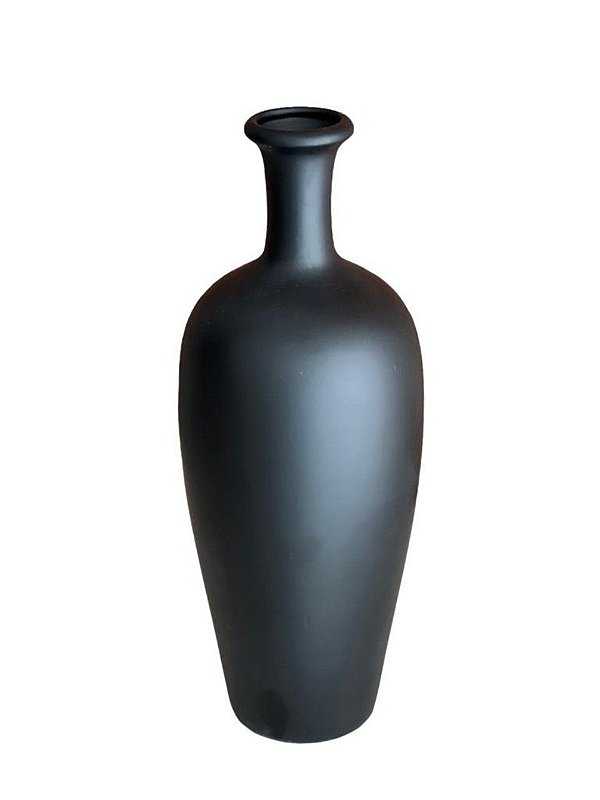 Vaso Garrafa Slim Preto Matte P