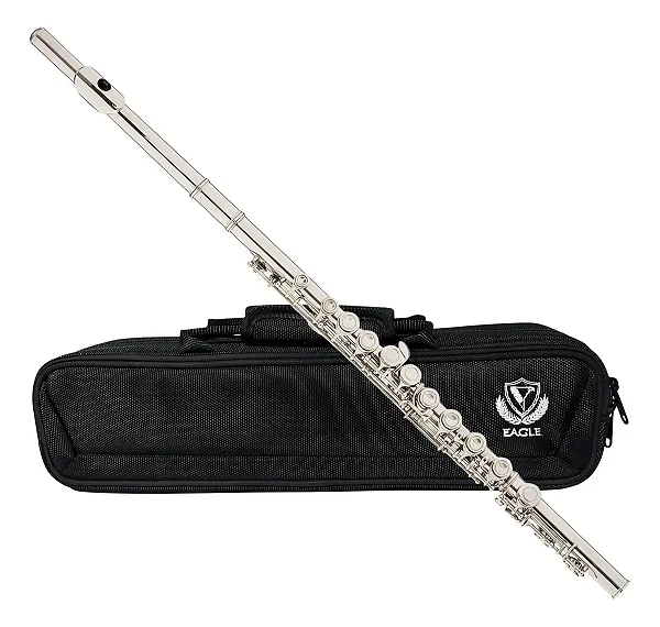 FLAUTA TRANSVERSAL EAGLE FL03S PRATA (NOVA) PARCELAMOS EM ATE 10X S/ JUROS #FL03S