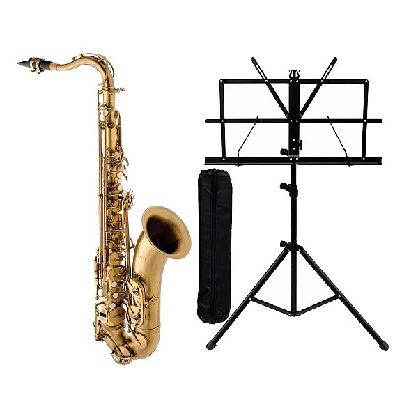 Kit Sax Tenor Eagle ST 503VG Estante Para Partitura e Case