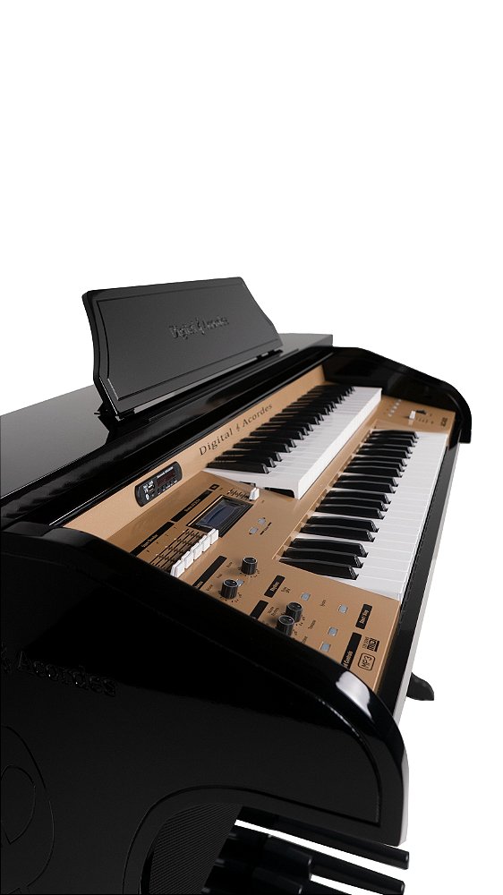 Orgão Eletrônico Digital Acordes modelo AC-400 Infinity Preto Brilho