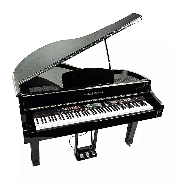 Piano Digital Acordes AC-3000 - Cauda Média (1,50 x 1,60m) - Preto brilho