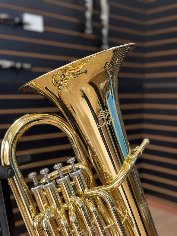 Euphonium Schieffer c/ 4 Pistos lineares em Si bemol - Corpo Laqueado #SCHE-13.4/280P4a