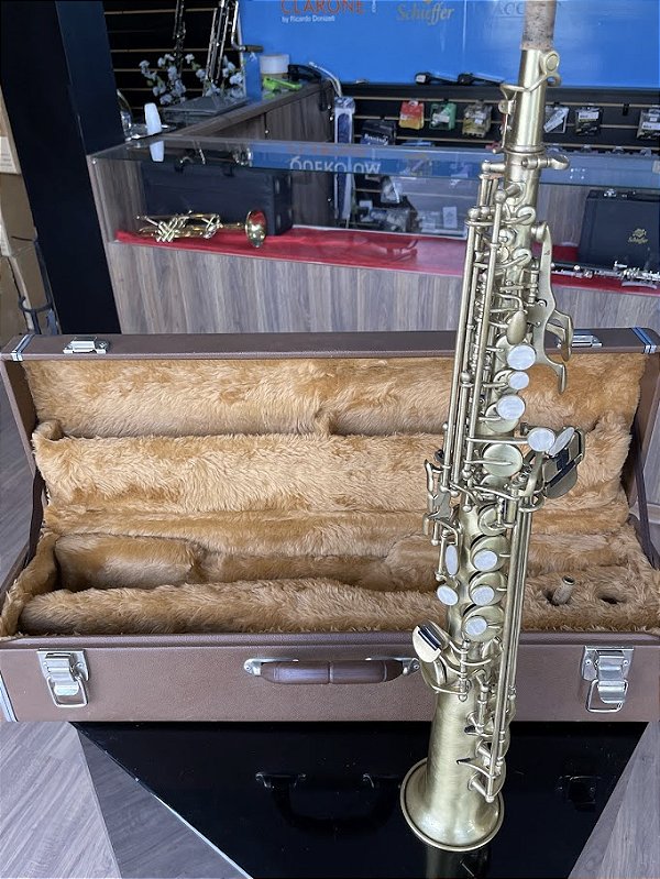 Sax Soprano Reto Arena Desplacado laqueado (SEMINOVO) #sax-soprano-arena-240225