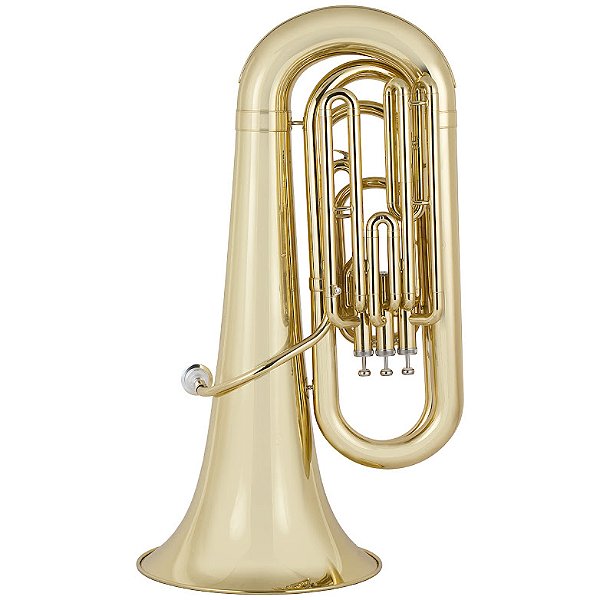 Tuba 3/4 de C/ 3 pistos Schieffer em Si Bemol Laqueada e case super luxo - JBBB-335L