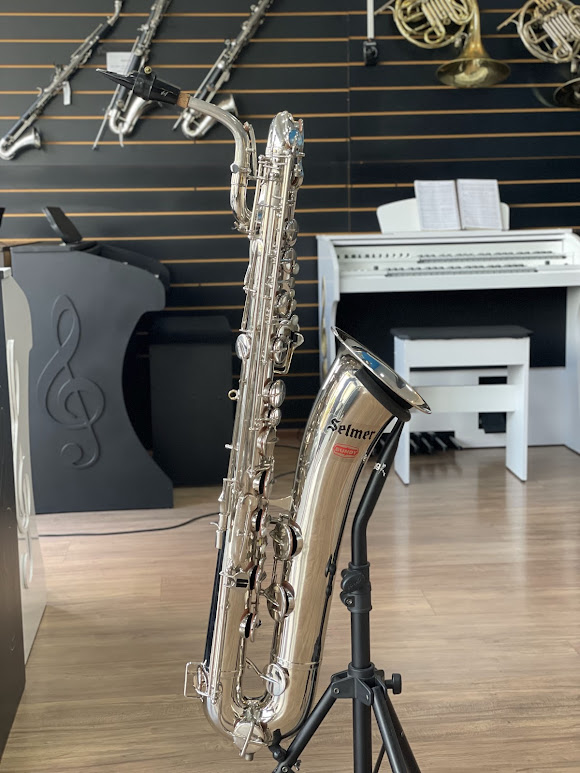 SAX BARITONO SELMER BUNDY NIQUELADO (SEMINOVO) PARCELAMOS EM ATE 10X S/ JUROS #556887