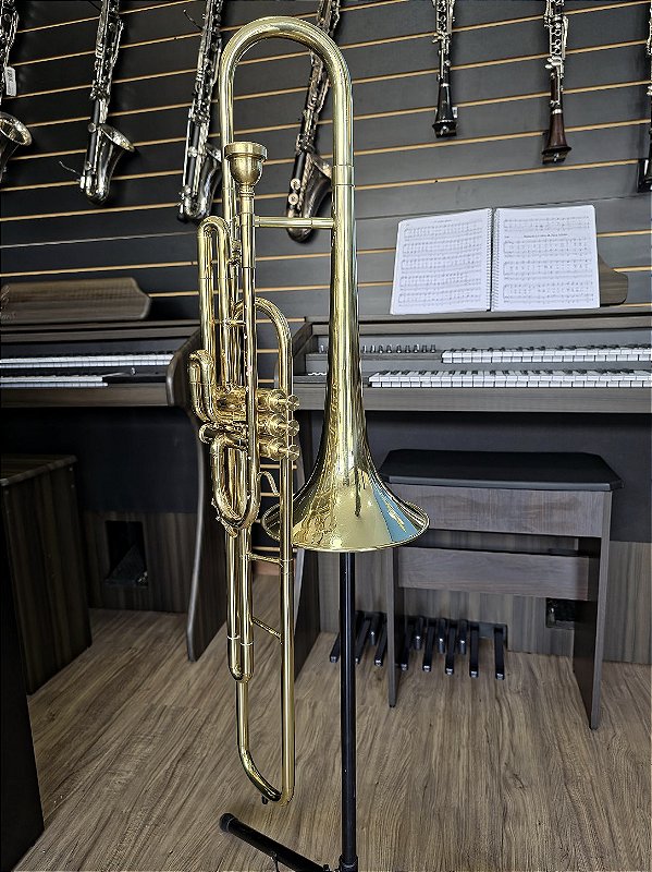 Trombone de pistos em Sib HS S-761 (SEMINOVO) #201455
