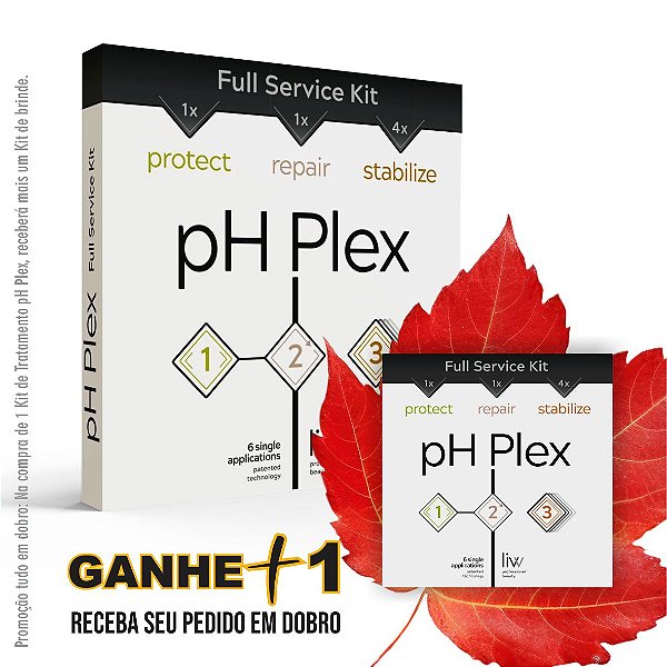 pH Plex Kit de Reconstrução Capilar - Tratamento Completo para 1 Mês