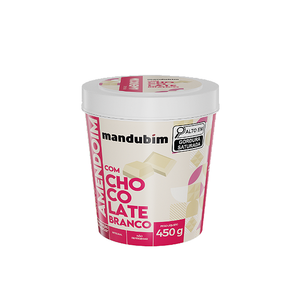 Pasta de Amendoim com Chocolate Branco 450g