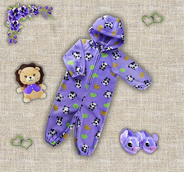 Pijamão Pandas - 18 meses a 5 anos (infantil) e PP a GG (Adulto)  MOLDE DIGITAL VIA E-MAIL