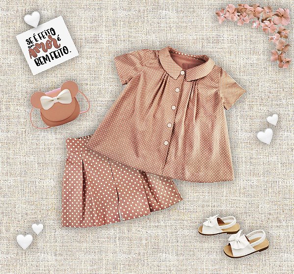 BLUSA COM NERVURAS - 9 meses a 5 anos E 8 a 15 anos