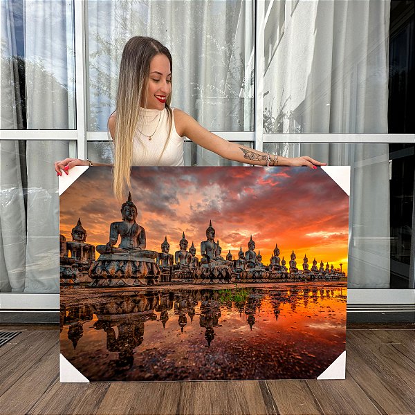 Quadro Decorativo Canvas Parque Budista Tailândia Thung Yai Horizontal