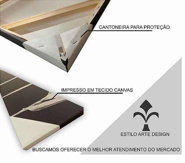 Quadro Decorativo Canvas Paisagem com Barco ao Luar no Rio Horizontal ...